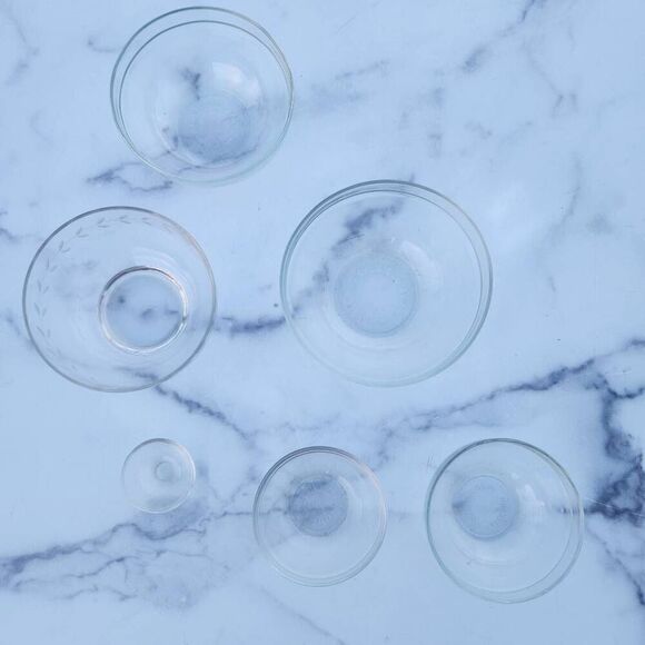 Glass cooking dip bowls bundle of 5 - Picture 1 of 4